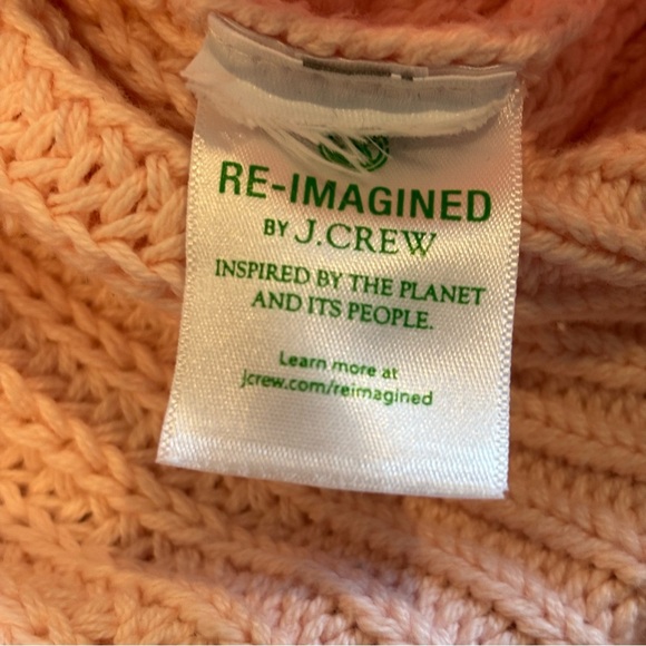 J. CREW Women’s Woven Knit Pale Pink Long Sleeve Turtleneck Sweater Size XS - Picture 7 of 9